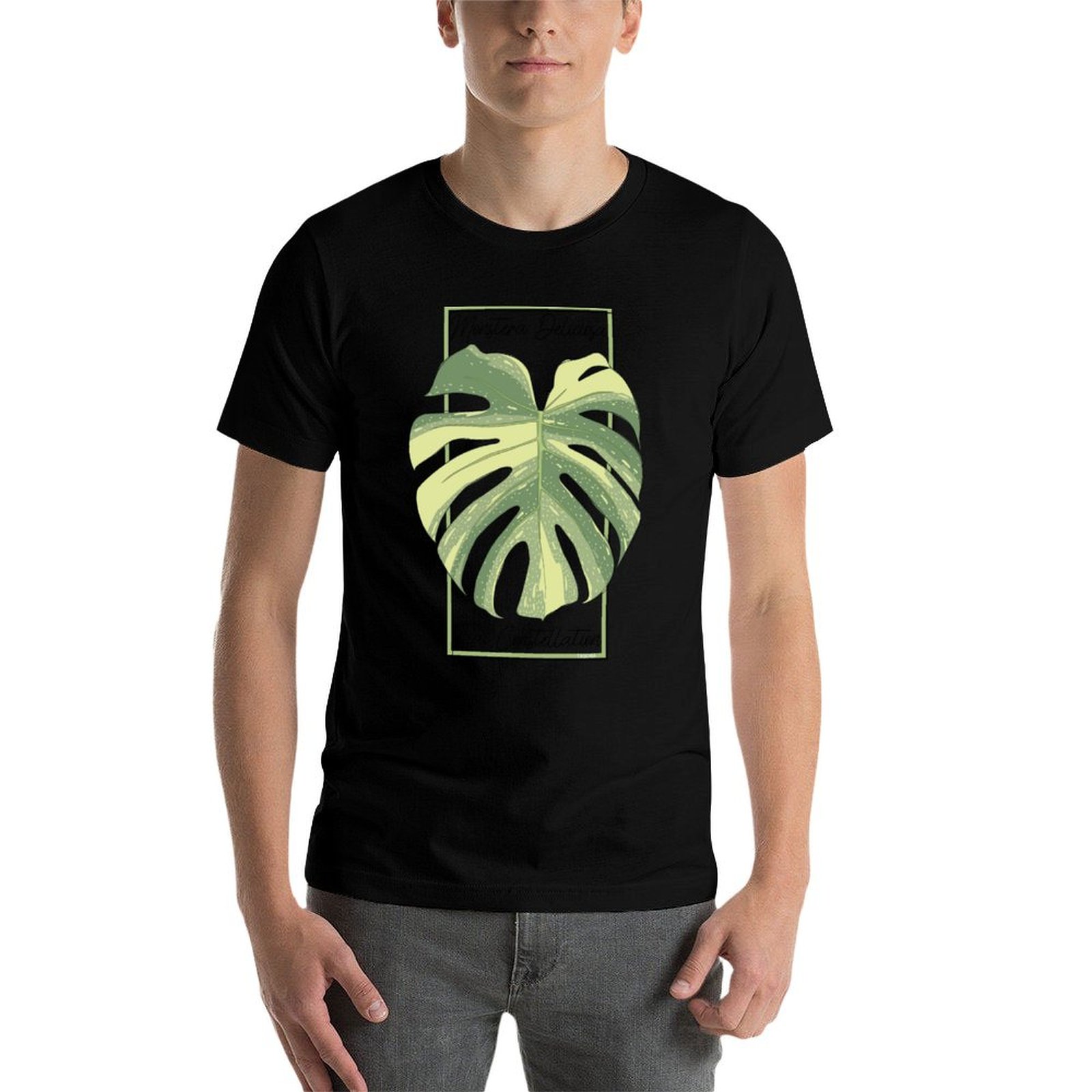モンステラタイ星座ボタニカルスタンプ Tシャツ綿 tシャツ  - Monstera Thai Constellation のレビューと価格