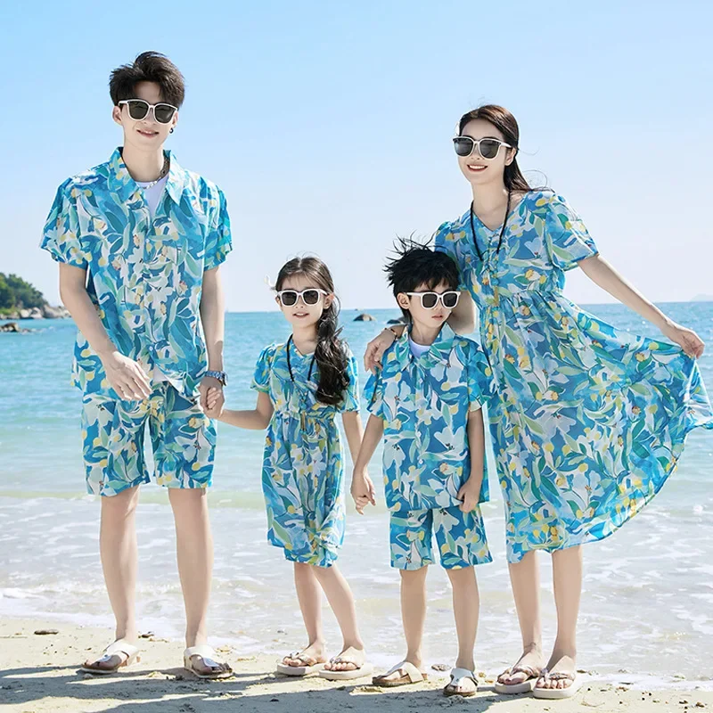 父息子シャツセット服夏休みルック家族服母親子マッチングビーチ - The Plant Parent のレビューと価格
